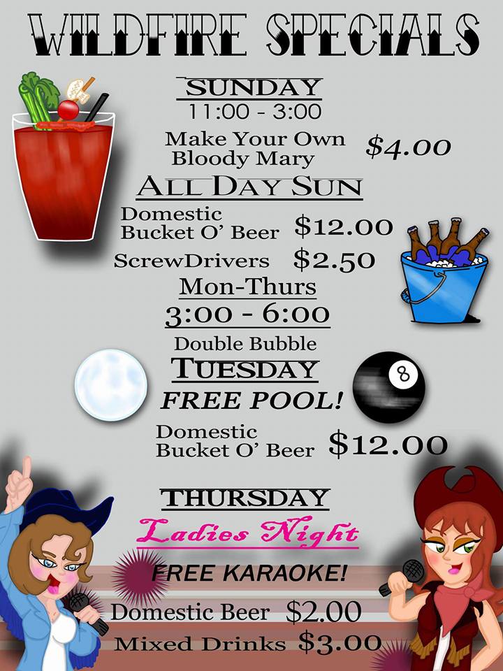 Wildfire Trails Menu