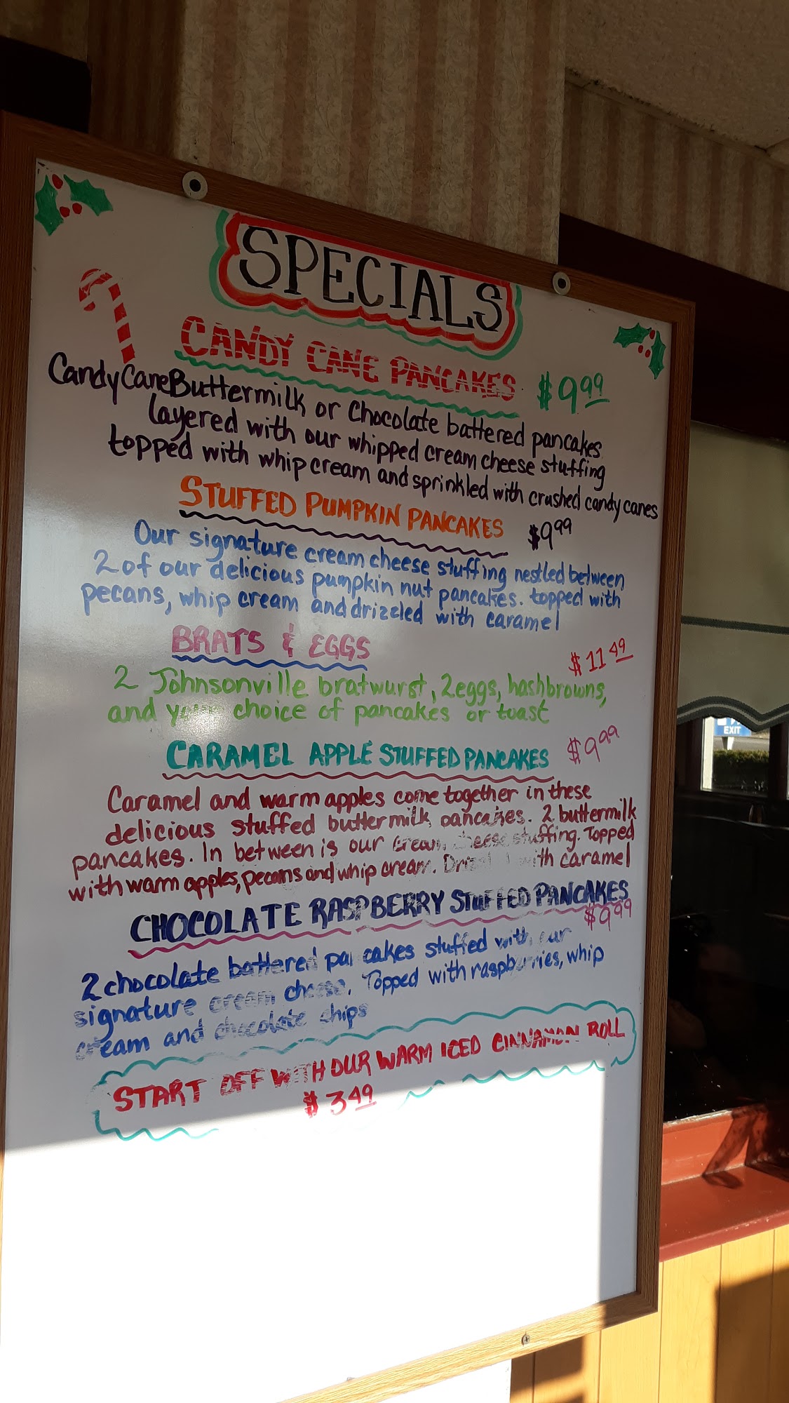 Traditional Pancake House Menu