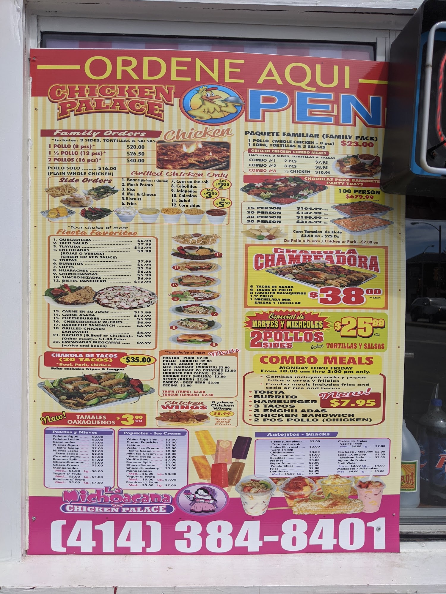 La Michoacana Menu