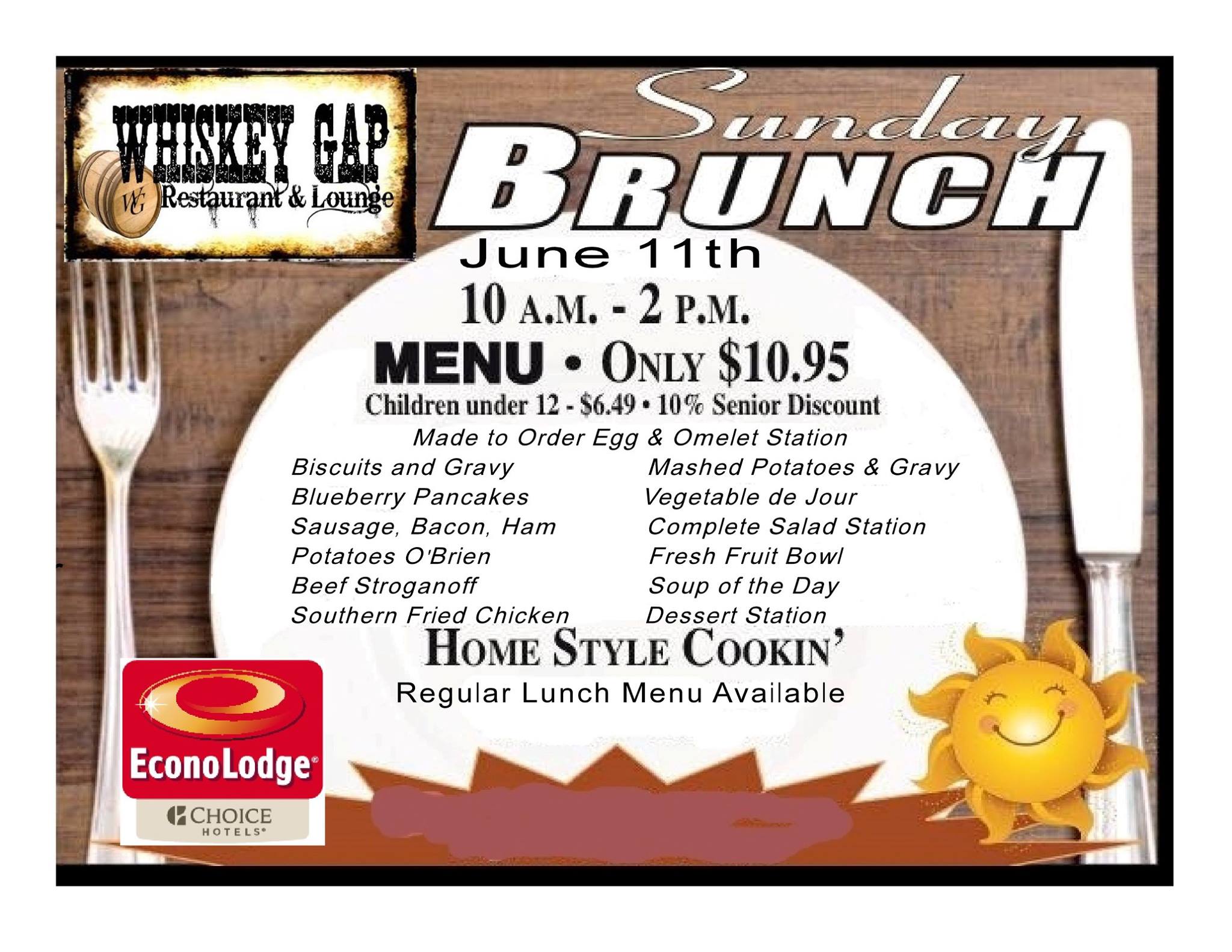 Whiskey Gap Lounge Menu